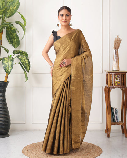 Suvarna Chanderi Silk Tissue Saree with Unstiched Blouse