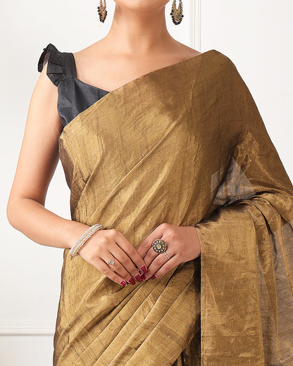 Suvarna Chanderi Silk Tissue Saree with Unstiched Blouse