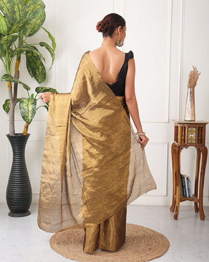 Suvarna Chanderi Silk Tissue Saree with Unstiched Blouse
