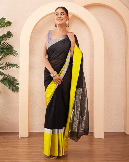 Zarbaft Chanderi Silk Saree with Unstiched Blouse
