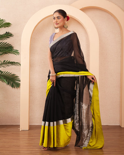 Zarbaft Chanderi Silk Saree with Unstiched Blouse