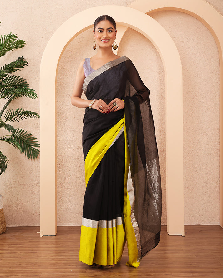 Zarbaft Chanderi Silk Saree with Unstiched Blouse