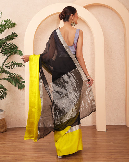 Zarbaft Chanderi Silk Saree with Unstiched Blouse