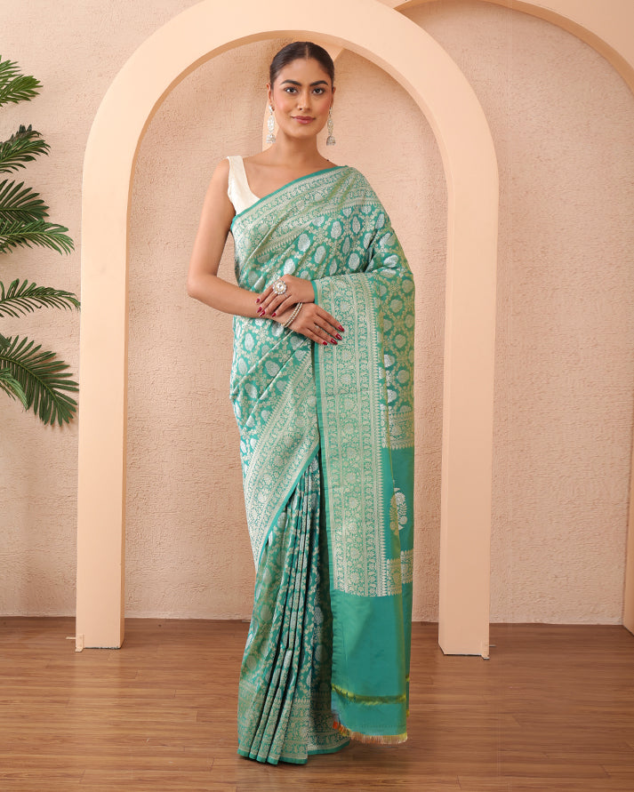Bahara Katan Silk Banarasi Saree with Unstiched Blouse