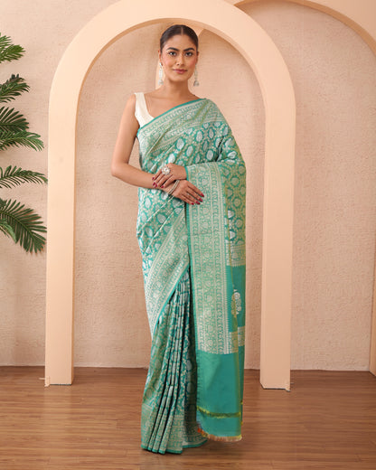 Bahara Katan Silk Banarasi Saree with Unstiched Blouse