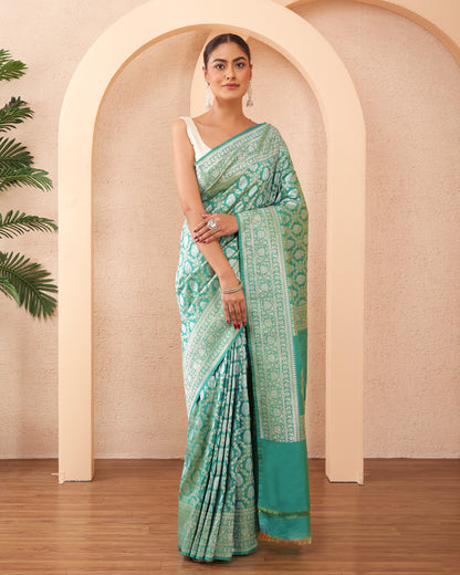 Bahara Katan Silk Banarasi Saree with Unstiched Blouse