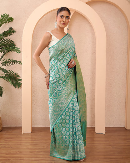 Bahara Katan Silk Banarasi Saree with Unstiched Blouse