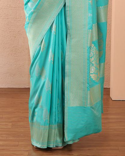 Mayuri Mushroo Silk Banarasi saree with Unstiched Blouse
