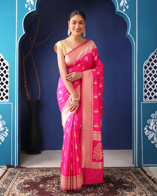 Taruni Katan Silk Banarasi Saree with Unstiched Blouse