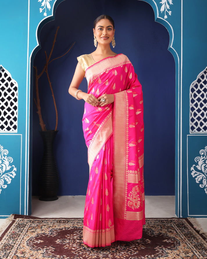 Taruni Katan Silk Banarasi Saree with Unstiched Blouse