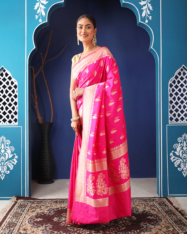 Taruni Katan Silk Banarasi Saree with Unstiched Blouse