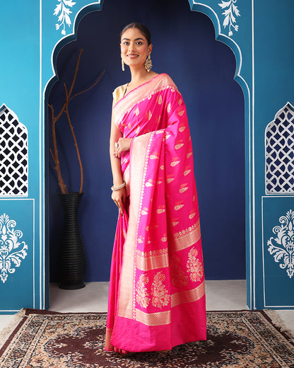 Taruni Katan Silk Banarasi Saree with Unstiched Blouse