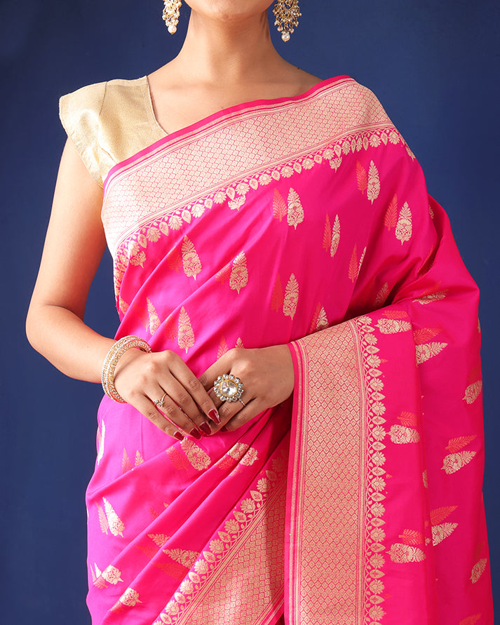 Taruni Katan Silk Banarasi Saree with Unstiched Blouse