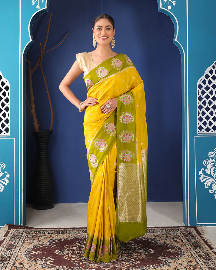 Dhani Banarasi Meenakari saree
