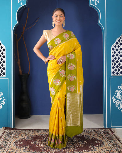 Dhani Banarasi Meenakari saree