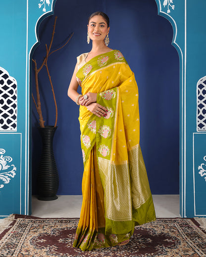 Dhani Banarasi Meenakari saree