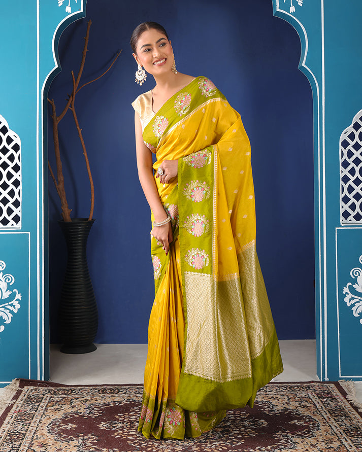 Dhani Banarasi Meenakari saree