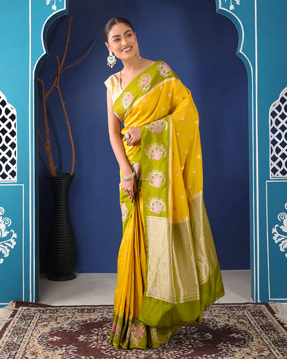 Dhani Banarasi Meenakari saree