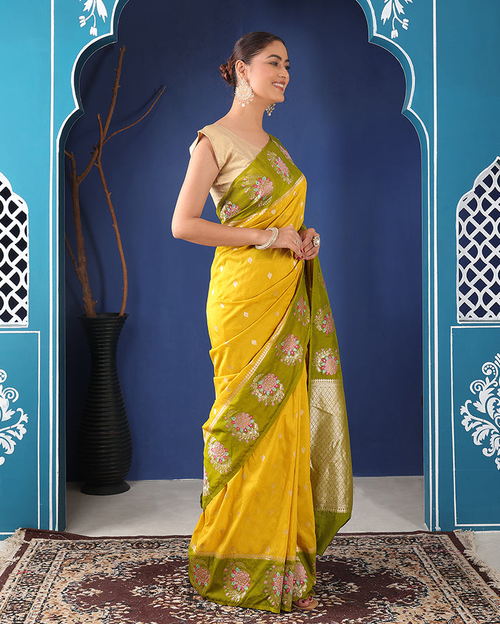 Dhani Banarasi Meenakari saree