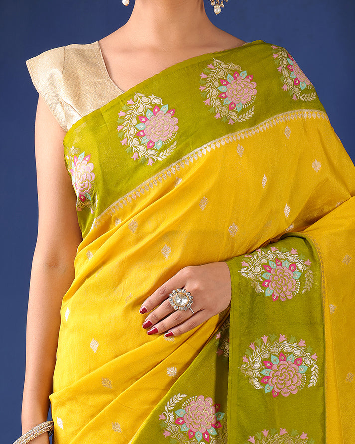 Dhani Banarasi Meenakari saree
