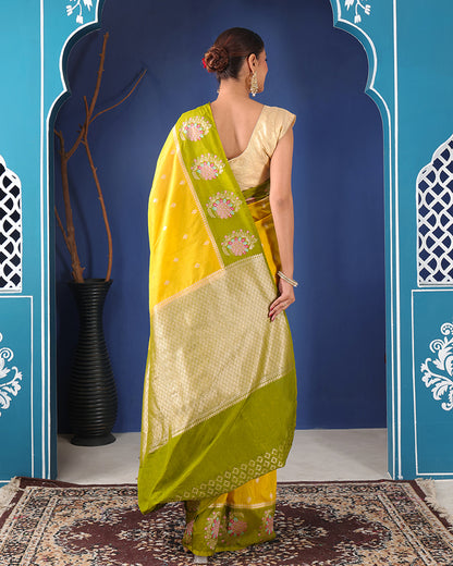 Dhani Banarasi Meenakari saree