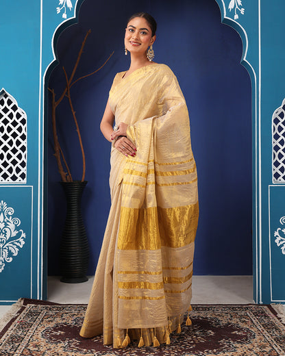 Swarna Bengal Tissue Silk Saree with Unstiched blouse