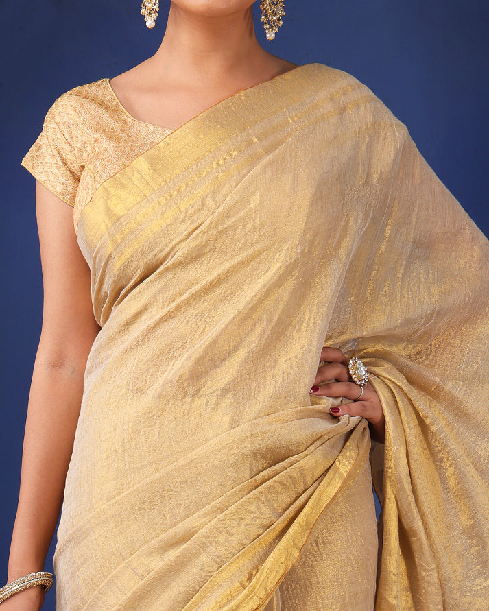 Swarna Bengal Tissue Silk Saree with Unstiched blouse