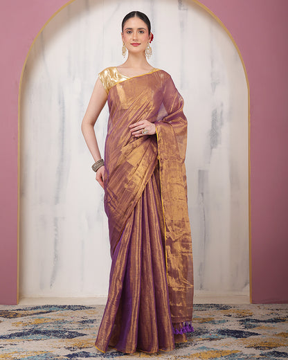 Sona Tissue Silk Bengal Saree with Unstiched Blouse