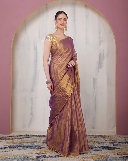 Sona Tissue Silk Bengal Saree with Unstiched Blouse