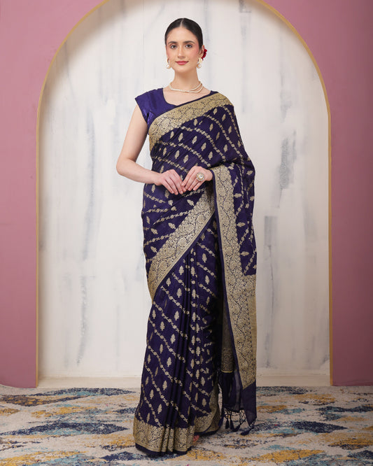 Neelam Georgette Silk Banarasi Saree with Unstiched Blouse