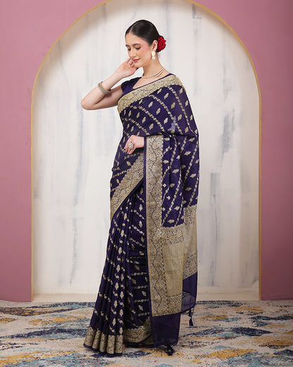 Neelam Georgette Silk Banarasi Saree with Unstiched Blouse