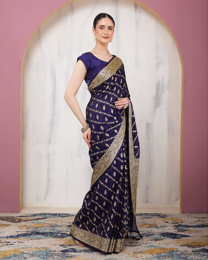 Neelam Georgette Silk Banarasi Saree with Unstiched Blouse