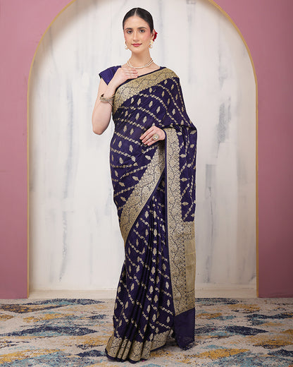 Neelam Georgette Silk Banarasi Saree with Unstiched Blouse