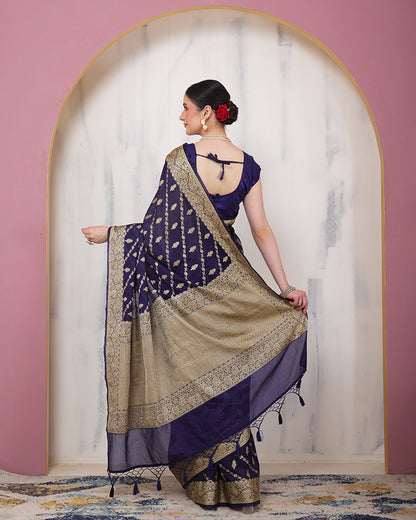 Neelam Georgette Silk Banarasi Saree with Unstiched Blouse
