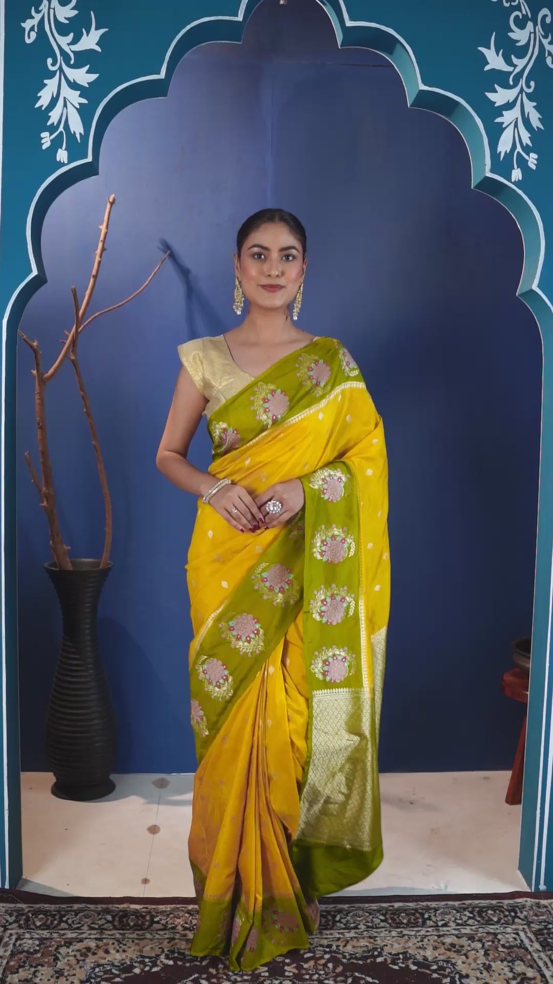 Dhani Banarasi Meenakari saree