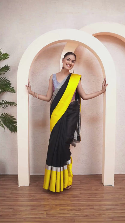 Zarbaft Chanderi Silk Saree with Unstiched Blouse