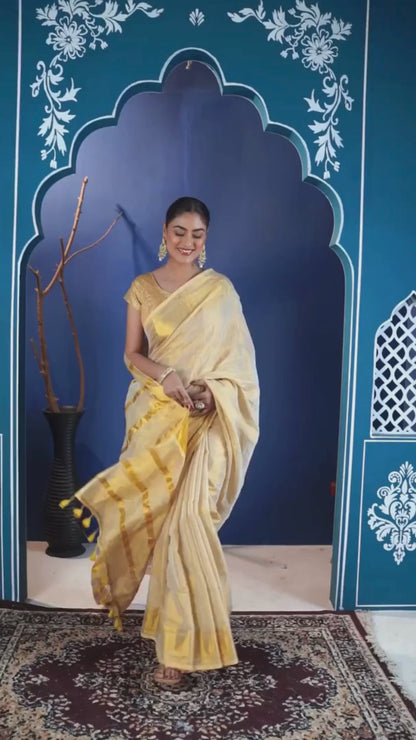 Luxury Off White Kerala Tissue Saree