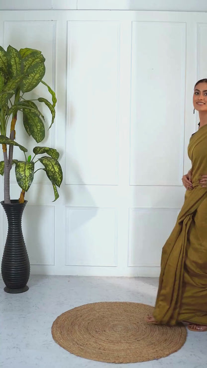 Zar-e-khalis Bengal Khadi cotton saree with Unstiched Blouse