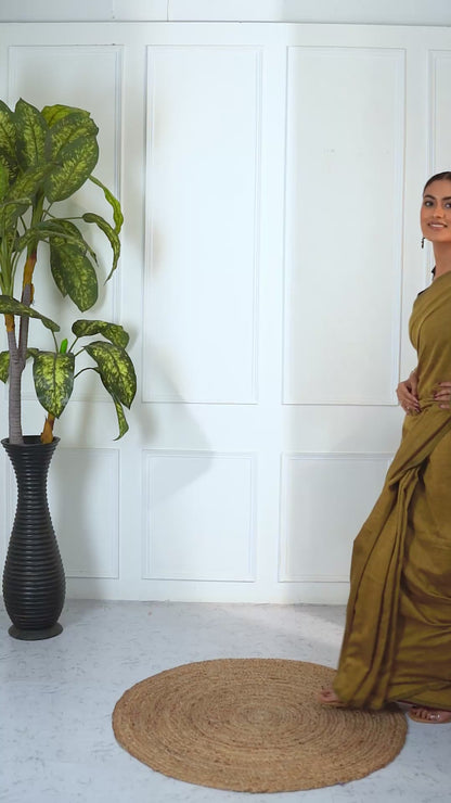 Zar-e-khalis Bengal Khadi cotton saree with Unstiched Blouse